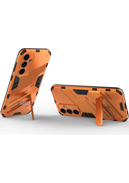 Samsung Galaxy S23 Fe Için Sert Pc Tpu Hibrit Düşme Önleyici Stand Telefon Kılıfı - Turuncu (Yurt Dışından) fırsatları