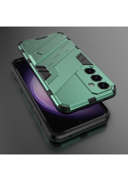 Samsung Galaxy S23 Fe Için Sert Pc Tpu Hibrit Düşme Önleyici Stand Telefon Kılıfı - Yeşil (Yurt Dışından) indirimleri