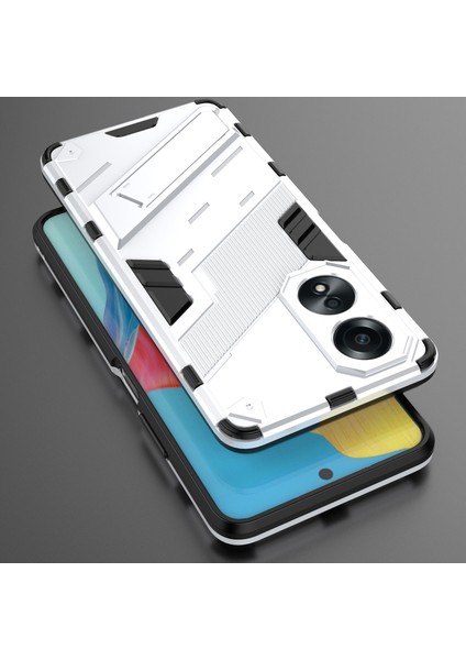 Oppo A58 4g Için Sert Pc Tpu Hibrit Düşme Önleyici Stand Telefon Kılıfı - Beyaz (Yurt Dışından) indirimleri