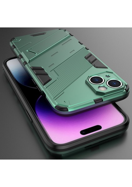 iPhone 14 Plus Için Sert Pc Tpu Hibrit Düşme Önleyici Stand Telefon Kılıfı - Yeşil (Yurt Dışından) indirimleri