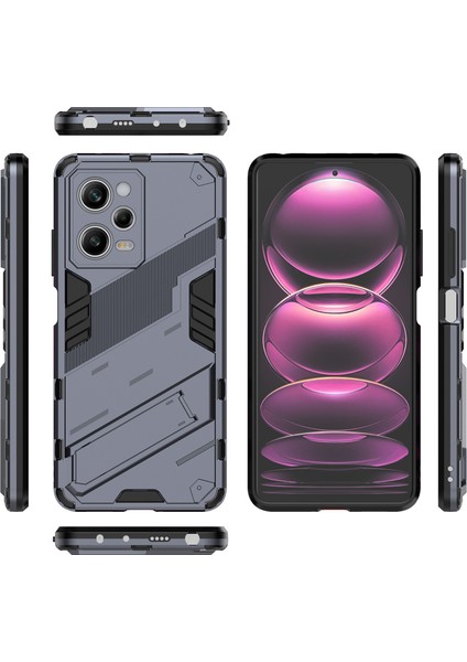 Xiaomi Poco X5 Pro /redmi Note 12 Pro 5g Için Sert Pc Tpu Hibrit Düşme Önleyici Stand Telefon Kılıfı - Gri (Yurt Dışından) fiyatları