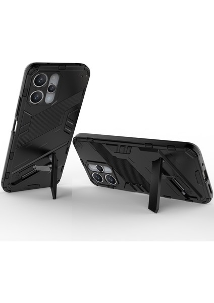 Xiaomi Redmi 12 /note 12R/POCO M6 Pro 5g Için Sert Pc Tpu Hibrit Düşme Önleyici Stand Telefon Kılıfı - Siyah (Yurt Dışından) fırsatları