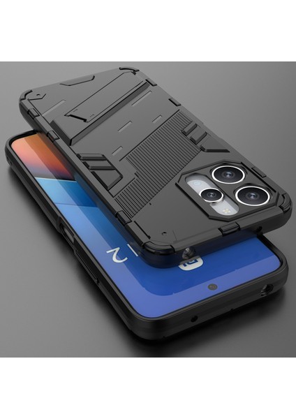 Xiaomi Redmi 12 /note 12R/POCO M6 Pro 5g Için Sert Pc Tpu Hibrit Düşme Önleyici Stand Telefon Kılıfı - Siyah (Yurt Dışından) indirimleri