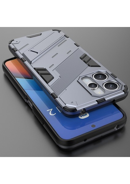 Xiaomi Redmi 12 /note 12R/POCO M6 Pro 5g Için Sert Pc Tpu Hibrit Düşme Önleyici Stand Telefon Kılıfı - Gri (Yurt Dışından) indirimleri