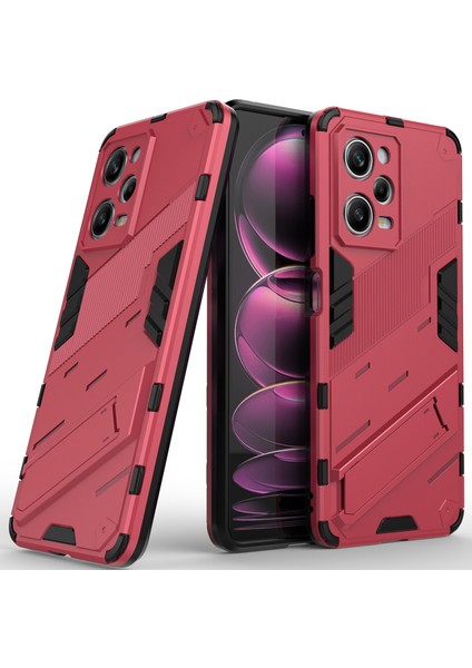 Xiaomi Poco X5 Pro /redmi Note 12 Pro 5g Için Sert Pc Tpu Hibrit Düşme Önleyici Stand Telefon Kılıfı - Sıcak Pembe (Yurt Dışından)