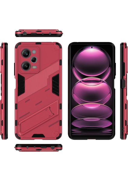 Xiaomi Poco X5 Pro /redmi Note 12 Pro 5g Için Sert Pc Tpu Hibrit Düşme Önleyici Stand Telefon Kılıfı - Sıcak Pembe (Yurt Dışından) fiyatları