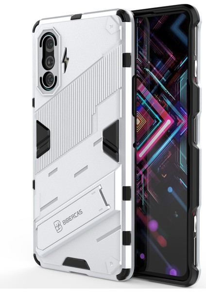 Xiaomi Poco F3 Gt /redmi K40 Gaming Için Sert Pc Tpu Hibrit Düşme Önleyici Stand Telefon Kılıfı - Beyaz (Yurt Dışından) modelleri