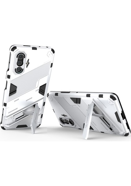 Xiaomi Poco F3 Gt /redmi K40 Gaming Için Sert Pc Tpu Hibrit Düşme Önleyici Stand Telefon Kılıfı - Beyaz (Yurt Dışından) fırsatları