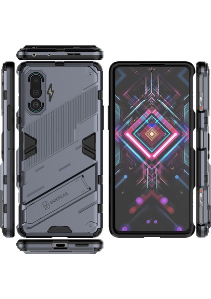 Xiaomi Poco F3 Gt /redmi K40 Gaming Için Sert Pc Tpu Hibrit Düşme Önleyici Stand Telefon Kılıfı - Gri (Yurt Dışından) fiyatları