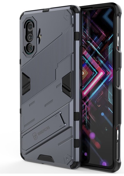 Xiaomi Poco F3 Gt /redmi K40 Gaming Için Sert Pc Tpu Hibrit Düşme Önleyici Stand Telefon Kılıfı - Gri (Yurt Dışından) modelleri
