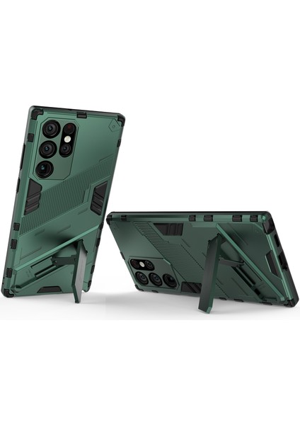 Samsung Galaxy S22 Ultra 5g Için Sert Pc Tpu Hibrit Düşme Önleyici Stand Telefon Kılıfı - Yeşil (Yurt Dışından) fırsatları
