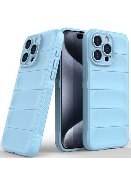 iPhone 15 Pro Max Için Yumuşak Tpu Kaymaz Telefon Kılıfı - Mavi (Yurt Dışından)
