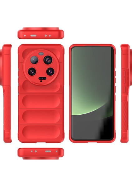 Xiaomi 13 Ultra Için Yumuşak Tpu Kaymaz Telefon Kılıfı - Kırmızı (Yurt Dışından)