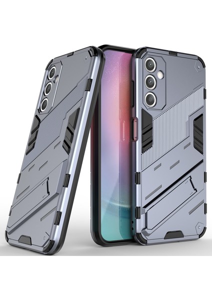 Samsung Galaxy A25 Için Sert Pc Tpu Hibrit Düşme Önleyici Stand Telefon Kılıfı - Gri (Yurt Dışından)