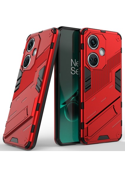 Oneplus Nord Ce3 /oppo K11 Için Sert Pc Tpu Hibrit Düşme Önleyici Stand Telefon Kılıfı - Kırmızı (Yurt Dışından)
