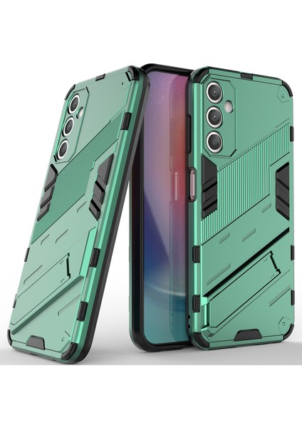 Samsung Galaxy A25 Için Sert Pc Tpu Hibrit Düşme Önleyici Stand Telefon Kılıfı - Yeşil (Yurt Dışından)