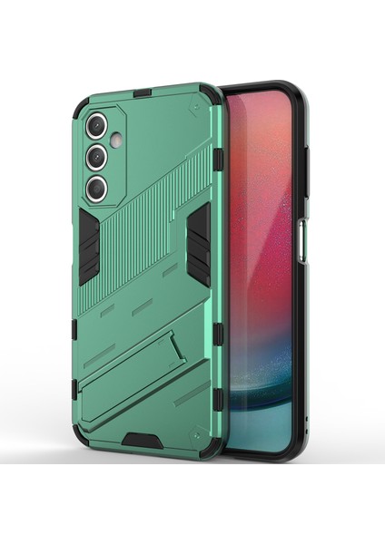 Samsung Galaxy A25 Için Sert Pc Tpu Hibrit Düşme Önleyici Stand Telefon Kılıfı - Yeşil (Yurt Dışından)