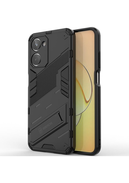 Realme 10 4g Için Sert Pc Tpu Hibrit Düşme Önleyici Stand Telefon Kılıfı - Siyah (Yurt Dışından) modelleri