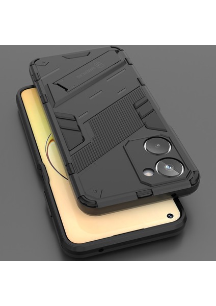 Realme 10 4g Için Sert Pc Tpu Hibrit Düşme Önleyici Stand Telefon Kılıfı - Siyah (Yurt Dışından) indirimleri