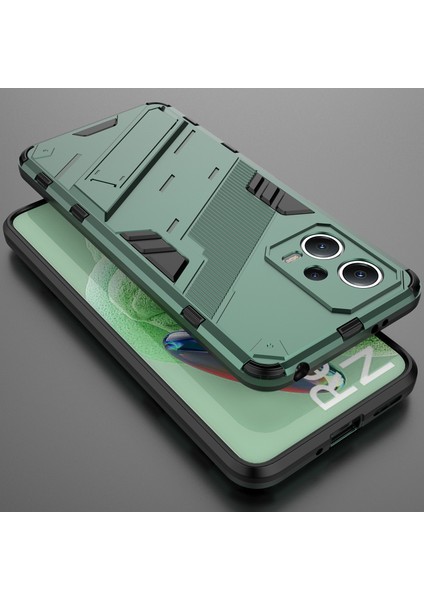 Xiaomi Poco X5 /redmi Note 12 5g Için Sert Pc Tpu Hibrit Düşme Önleyici Stand Telefon Kılıfı - Yeşil (Yurt Dışından) indirimleri