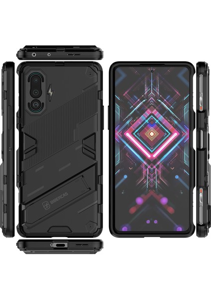 Xiaomi Poco F3 Gt /redmi K40 Gaming Için Sert Pc Tpu Hibrit Düşme Önleyici Stand Telefon Kılıfı - Siyah (Yurt Dışından) fiyatları