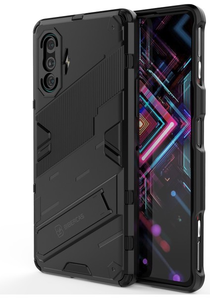 Xiaomi Poco F3 Gt /redmi K40 Gaming Için Sert Pc Tpu Hibrit Düşme Önleyici Stand Telefon Kılıfı - Siyah (Yurt Dışından) modelleri