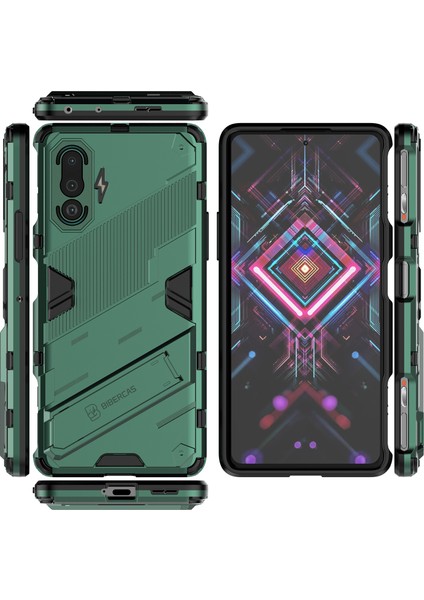 Xiaomi Poco F3 Gt /redmi K40 Gaming Için Sert Pc Tpu Hibrit Düşme Önleyici Stand Telefon Kılıfı - Yeşil (Yurt Dışından) fiyatları