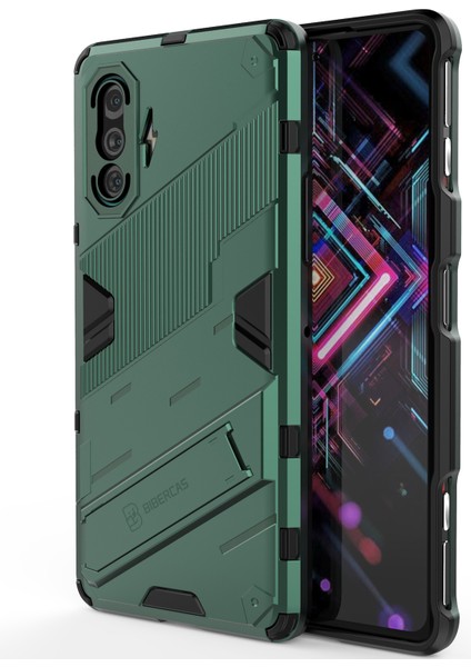 Xiaomi Poco F3 Gt /redmi K40 Gaming Için Sert Pc Tpu Hibrit Düşme Önleyici Stand Telefon Kılıfı - Yeşil (Yurt Dışından) modelleri
