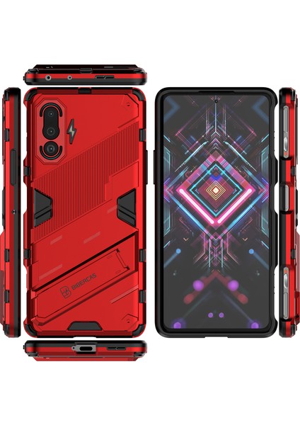 Xiaomi Poco F3 Gt /redmi K40 Gaming Için Sert Pc Tpu Hibrit Düşme Önleyici Stand Telefon Kılıfı - Kırmızı (Yurt Dışından) fiyatları