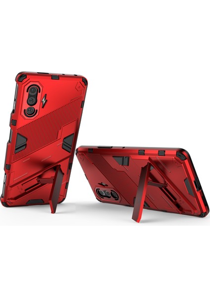 Xiaomi Poco F3 Gt /redmi K40 Gaming Için Sert Pc Tpu Hibrit Düşme Önleyici Stand Telefon Kılıfı - Kırmızı (Yurt Dışından) fırsatları