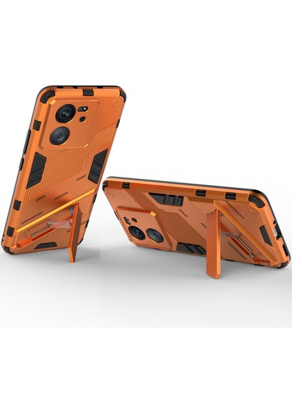 Xiaomi 13T/13T Pro/redmi K60 Ultra Için Sert Pc Tpu Hibrit Düşme Önleyici Stand Telefon Kılıfı - Turuncu (Yurt Dışından) fırsatları