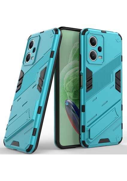 Xiaomi Poco X5 /redmi Note 12 5g Için Sert Pc Tpu Hibrit Düşme Önleyici Stand Telefon Kılıfı - Mavi (Yurt Dışından)
