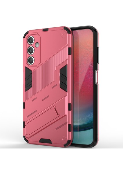 Samsung Galaxy A25 Için Sert Pc Tpu Hibrit Düşme Önleyici Stand Telefon Kılıfı - Sıcak Pembe (Yurt Dışından)