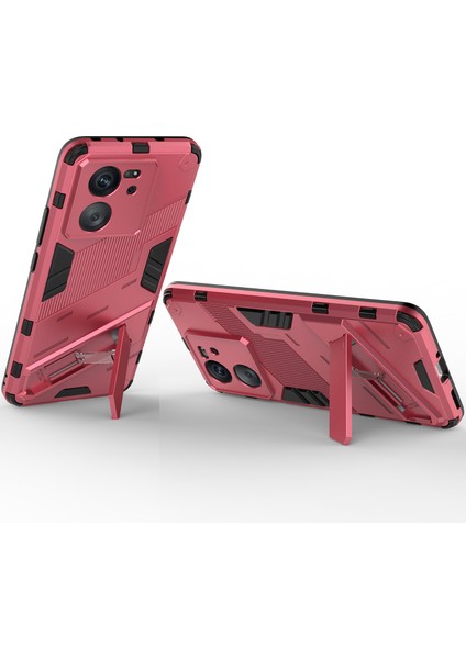 Xiaomi 13T/13T Pro/redmi K60 Ultra Için Sert Pc Tpu Hibrit Düşme Önleyici Stand Telefon Kılıfı - Sıcak Pembe (Yurt Dışından) fırsatları