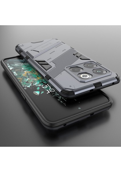 Oneplus 10T Için Sert Pc Tpu Hibrit Düşme Önleyici Stand Telefon Kılıfı - Gri (Yurt Dışından) indirimleri
