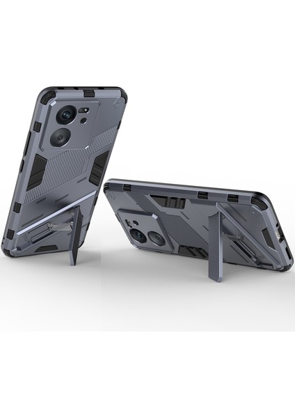 Xiaomi 13T/13T Pro/redmi K60 Ultra Için Sert Pc Tpu Hibrit Düşme Önleyici Stand Telefon Kılıfı - Gri (Yurt Dışından) fırsatları