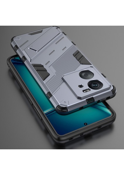 Xiaomi 13T/13T Pro/redmi K60 Ultra Için Sert Pc Tpu Hibrit Düşme Önleyici Stand Telefon Kılıfı - Gri (Yurt Dışından) indirimleri
