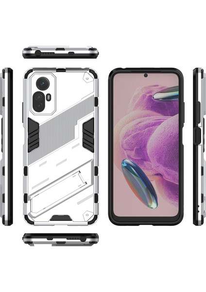Xiaomi Redmi Note 12S 4g Için Sert Pc Tpu Hibrit Düşme Önleyici Stand Telefon Kılıfı - Beyaz (Yurt Dışından) fiyatları