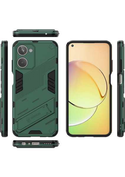 Realme 10 4g Için Sert Pc Tpu Hibrit Düşme Önleyici Stand Telefon Kılıfı - Yeşil (Yurt Dışından) fiyatları