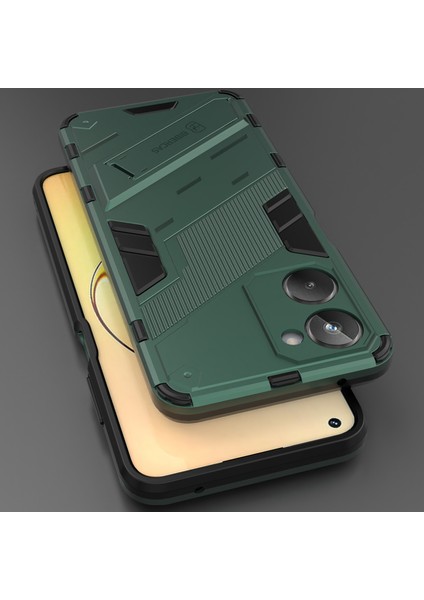 Realme 10 4g Için Sert Pc Tpu Hibrit Düşme Önleyici Stand Telefon Kılıfı - Yeşil (Yurt Dışından) indirimleri