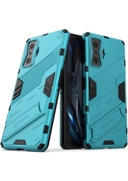 Xiaomi Poco F4 Gt /redmi K50 Gaming Için Sert Pc Tpu Hibrit Düşme Önleyici Stand Telefon Kılıfı - Mavi (Yurt Dışından)