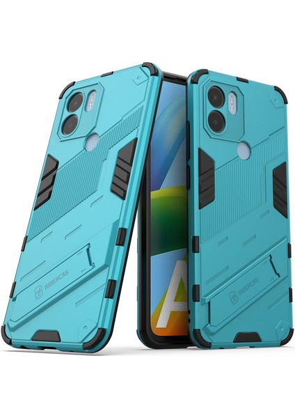 Xiaomi Poco C50/REDMI A1+/redmi A2+ Için Sert Pc Tpu Hibrit Düşme Önleyici Stand Telefon Kılıfı - Mavi (Yurt Dışından)