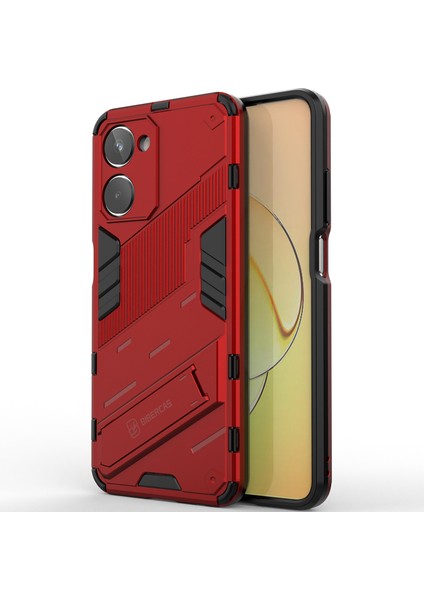 Realme 10 4g Için Sert Pc Tpu Hibrit Düşme Önleyici Stand Telefon Kılıfı - Kırmızı (Yurt Dışından) modelleri