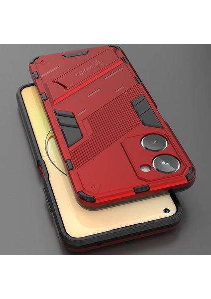 Realme 10 4g Için Sert Pc Tpu Hibrit Düşme Önleyici Stand Telefon Kılıfı - Kırmızı (Yurt Dışından) indirimleri