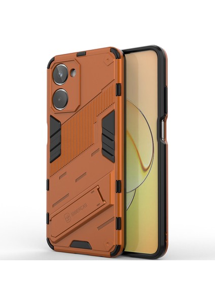 Realme 10 4g Için Sert Pc Tpu Hibrit Düşme Önleyici Stand Telefon Kılıfı - Turuncu (Yurt Dışından) modelleri