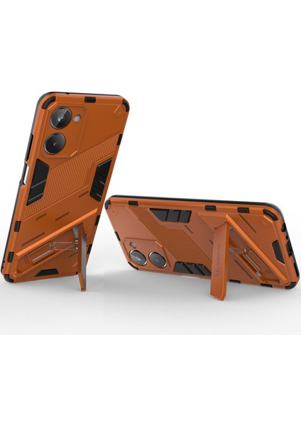 Realme 10 4g Için Sert Pc Tpu Hibrit Düşme Önleyici Stand Telefon Kılıfı - Turuncu (Yurt Dışından) fırsatları