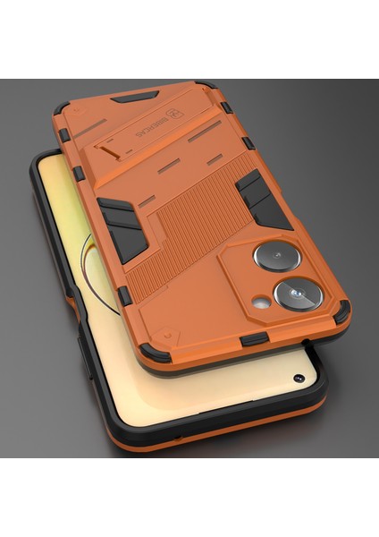 Realme 10 4g Için Sert Pc Tpu Hibrit Düşme Önleyici Stand Telefon Kılıfı - Turuncu (Yurt Dışından) indirimleri
