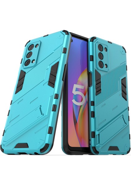 Oppo A54 5G/A74 5G/A93 5g/oneplus Nord N200 Için Sert Pc Tpu Hibrit Düşme Önleyici Stand Telefon Kılıfı - Mavi (Yurt Dışından) fiyatları