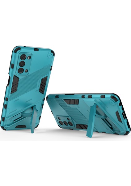 Oppo A54 5G/A74 5G/A93 5g/oneplus Nord N200 Için Sert Pc Tpu Hibrit Düşme Önleyici Stand Telefon Kılıfı - Mavi (Yurt Dışından) fırsatları
