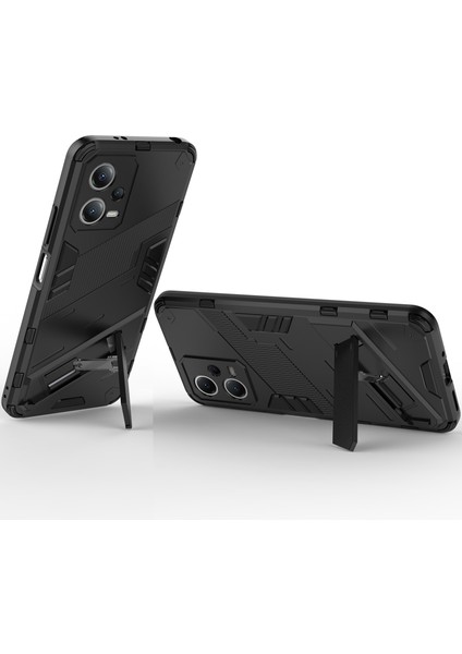 Xiaomi Poco X5 /redmi Note 12 5g Için Sert Pc Tpu Hibrit Düşme Önleyici Stand Telefon Kılıfı - Siyah (Yurt Dışından) fırsatları